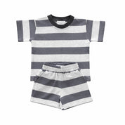 Striped oversized t-shirt and shorts set - view 4