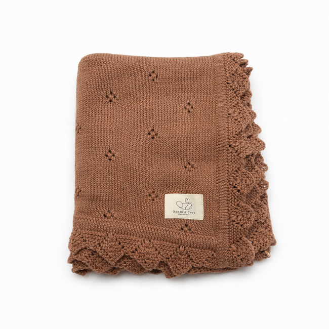 Organic Cotton Pointelle Baby Blanket