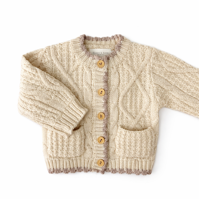 Neutral Trim Chunky Cardigan