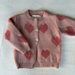 Heart Fluffy Pink Cardigan