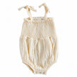 Organic Cotton Tie Strap Muslin Romper