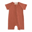 Sample Sale - Organic Cotton Ribbed Zip Rompers (various sizes)