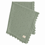 Organic Cotton Pointelle Baby Blanket