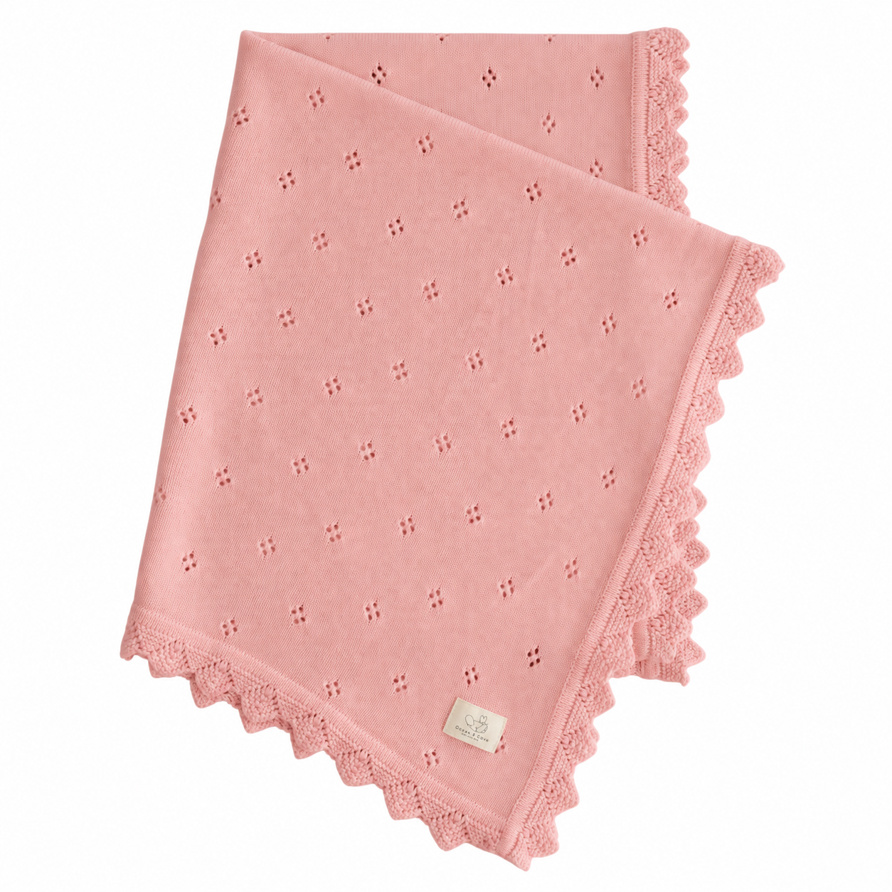 Organic Cotton Pointelle Baby Blanket