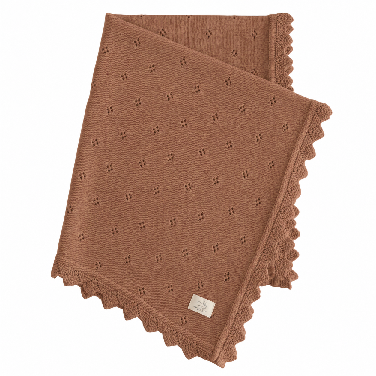 Organic Cotton Pointelle Baby Blanket