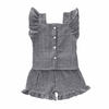 Ruffled Top and Shorts Co-ord