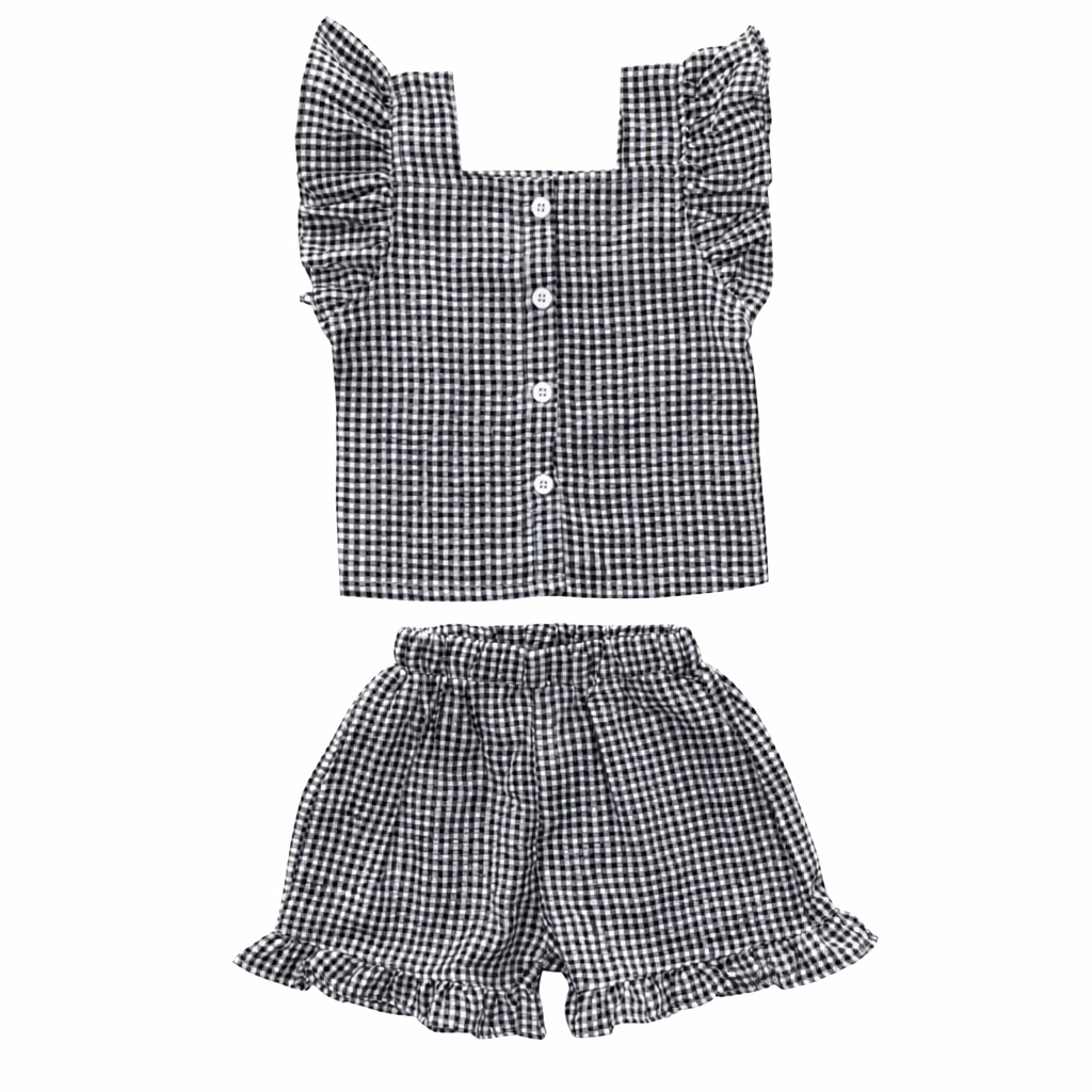 Ruffled Top and Shorts Co-ord