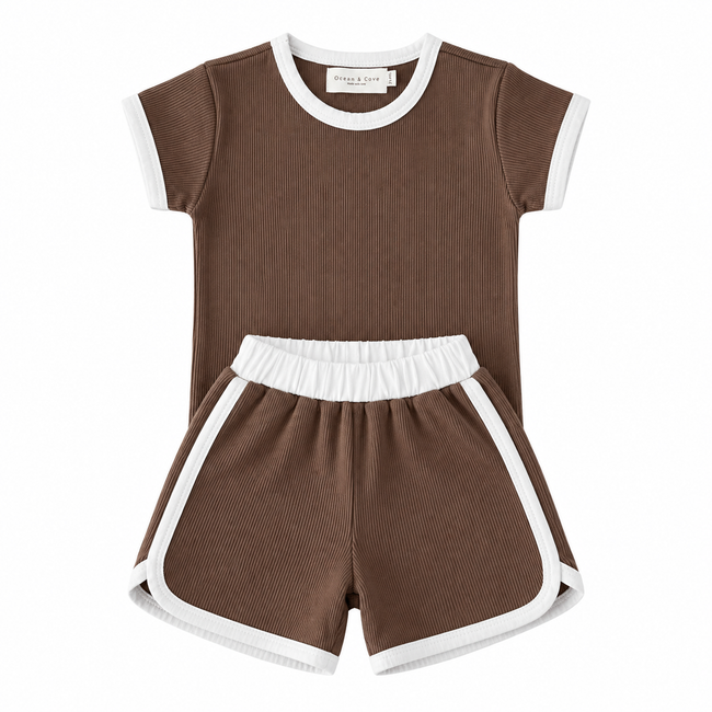 Sample Sale - Brown Top & Short Set (6-12 months)