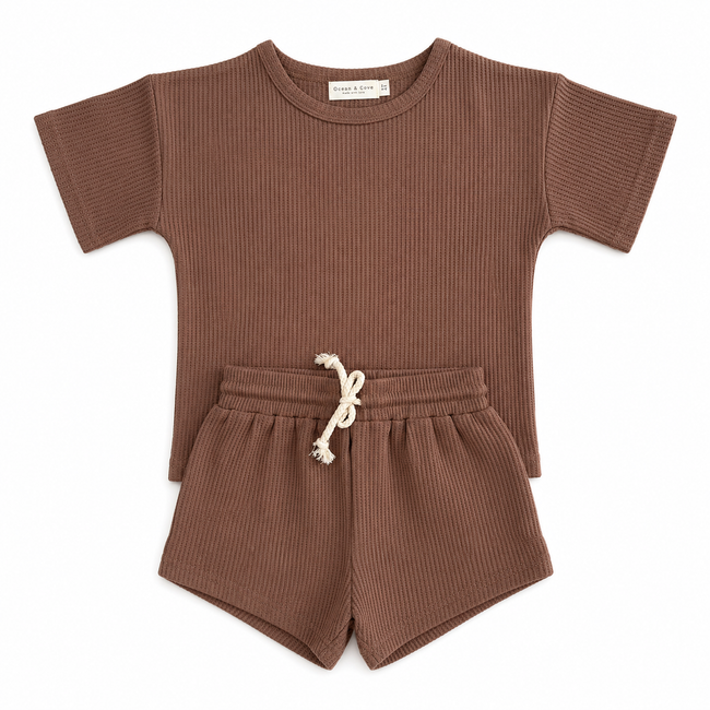 Waffle Top and Shorts Set