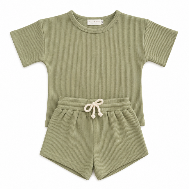 Waffle Top and Shorts Set