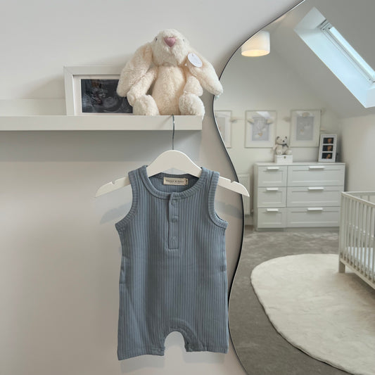Sleeveless Romper Baby Blue 1