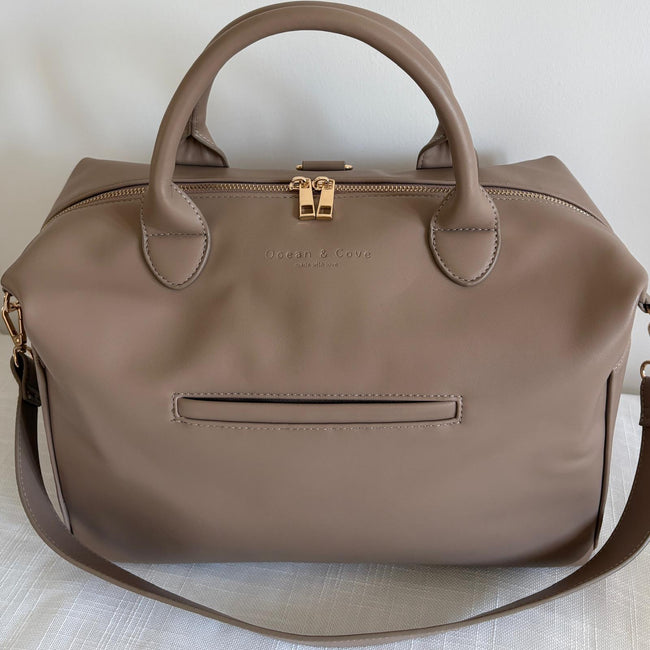 Vegan Leather Midi Baby Nappy Changing Bag